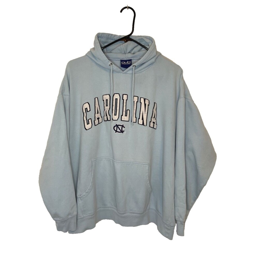 Ovb UNC Carolina Tar Heels Hoodie Sweatshirt Light Blue Mens L Y2K